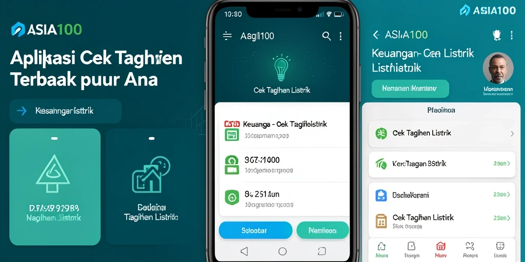 Tampilan antarmuka ASIA100 saat cek tagihan listrik yang sederhana dan informatif.