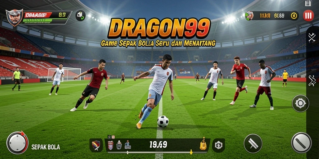 Tampilan antarmuka DRAGON99 yang menarik dan fungsional untuk bermain sepak bola.