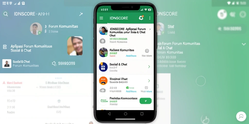 Antarmuka IDNSCORE menampilkan forum komunitas yang interaktif dan menarik.