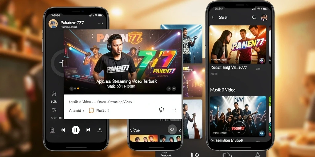 Antarmuka aplikasi PANEN77 yang mudah digunakan untuk streaming video.