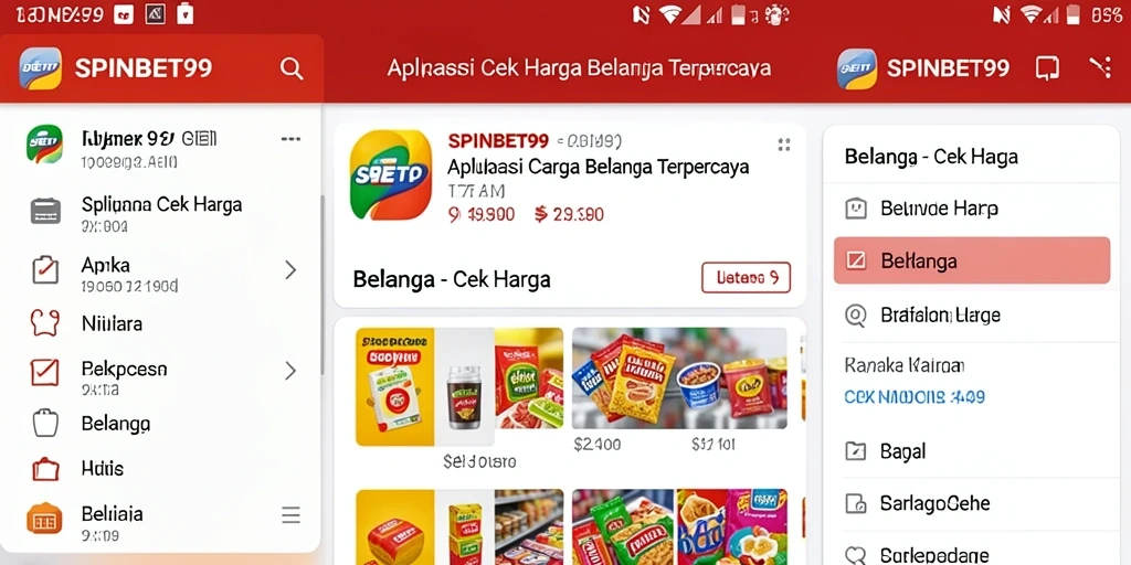 Tampilan antarmuka SPINBET99 saat membandingkan harga produk.