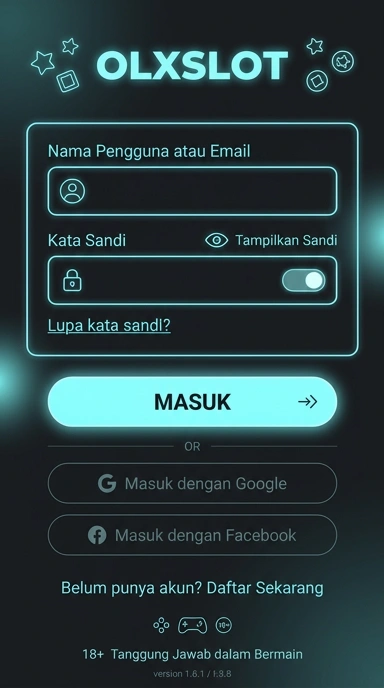 Tampilan halaman login olxslot